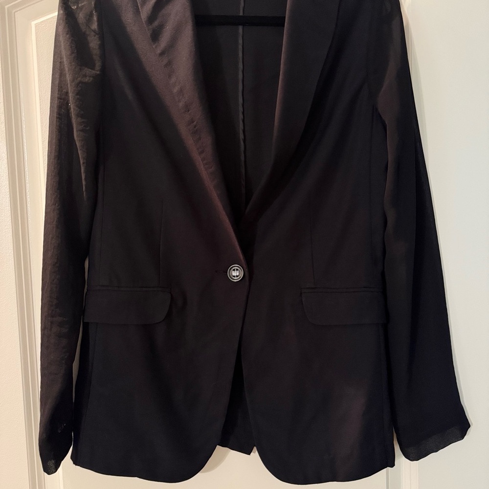 CAbi Black Fitted Blazer Suit Jacket